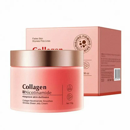 Collagen Niacinamide Jelly Cream - Gentle Daily Hydrating Moisturizer, Lightweight Non-Sticky Facial Formula for Deep Nourishing Hydration, Skin Brightening, Even Tone, Elasticity Boost & Glass Skin Repair Radiance Radiant Moisture Moisturizing